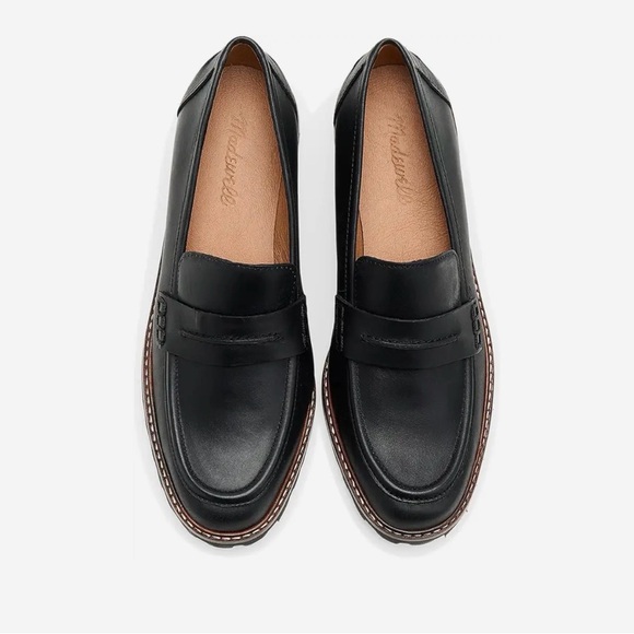 Madewell Classic Black Leather Loafers size 7.5 - Picture 4 of 15
